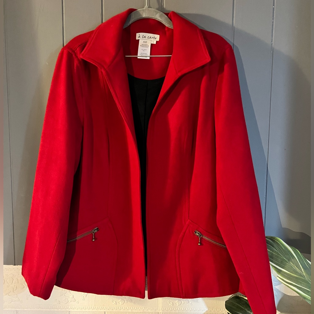 Red Open Front Jacket